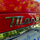 A photo of the Maserati emblem on the back of the Ghibli.